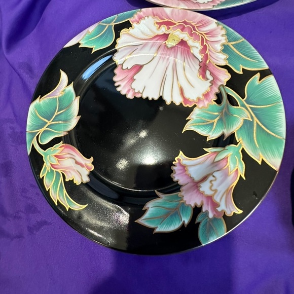 Hummingbird Black by FITZ & FLOYD Bread & Butter Plate - Picture 2 of 3